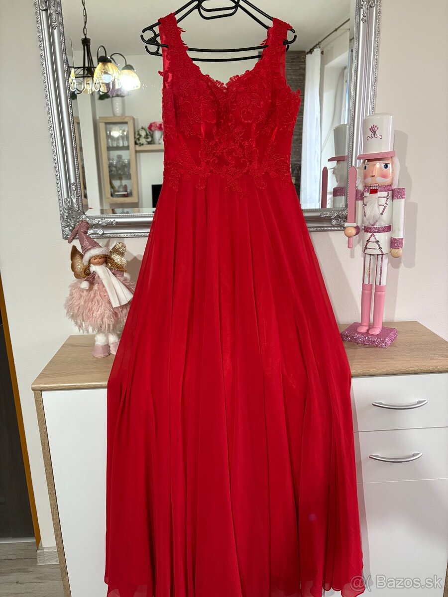 Červené šaty L/40 - 3