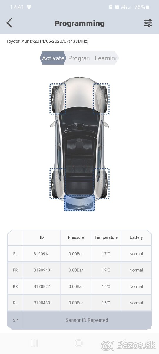 Toyota Snímače Tlaku PMW-C210 - 3