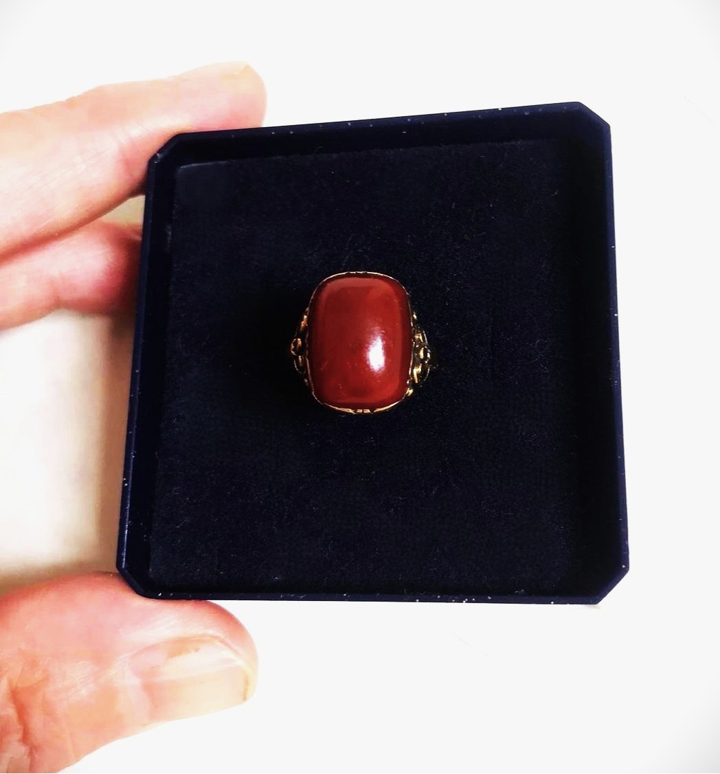 Starož.prsteň s karneolom - 3