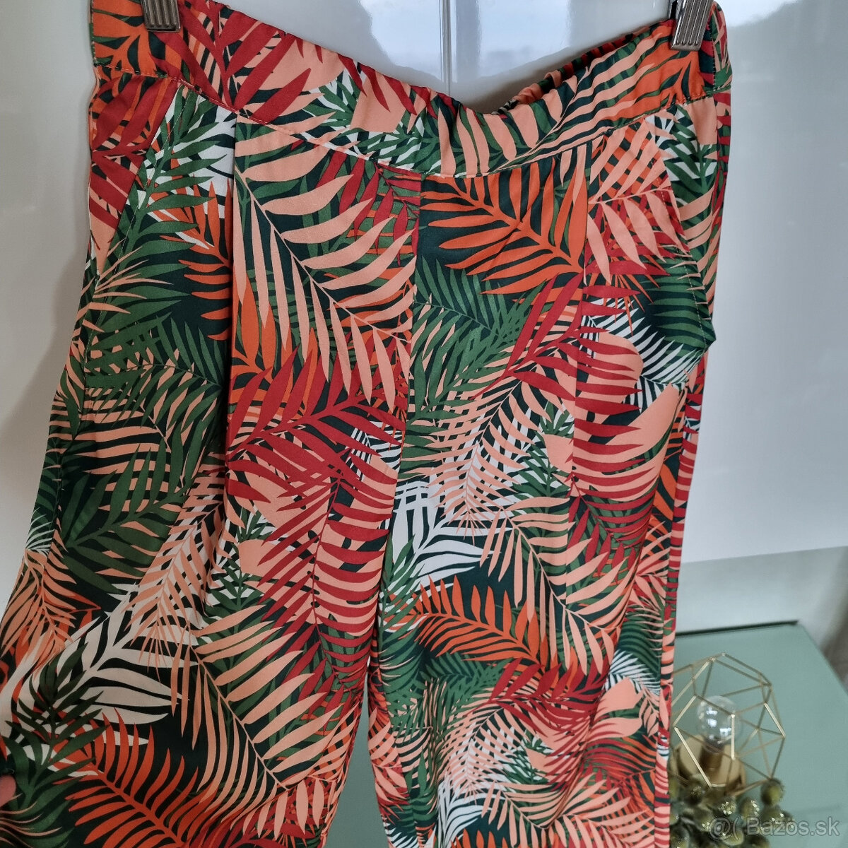 Dámske letné kvetinové nohavice - 3