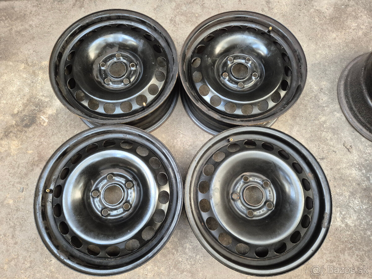 5x112 r16 ET41 plechové disky VOLKSWAGEN + puklice - 3