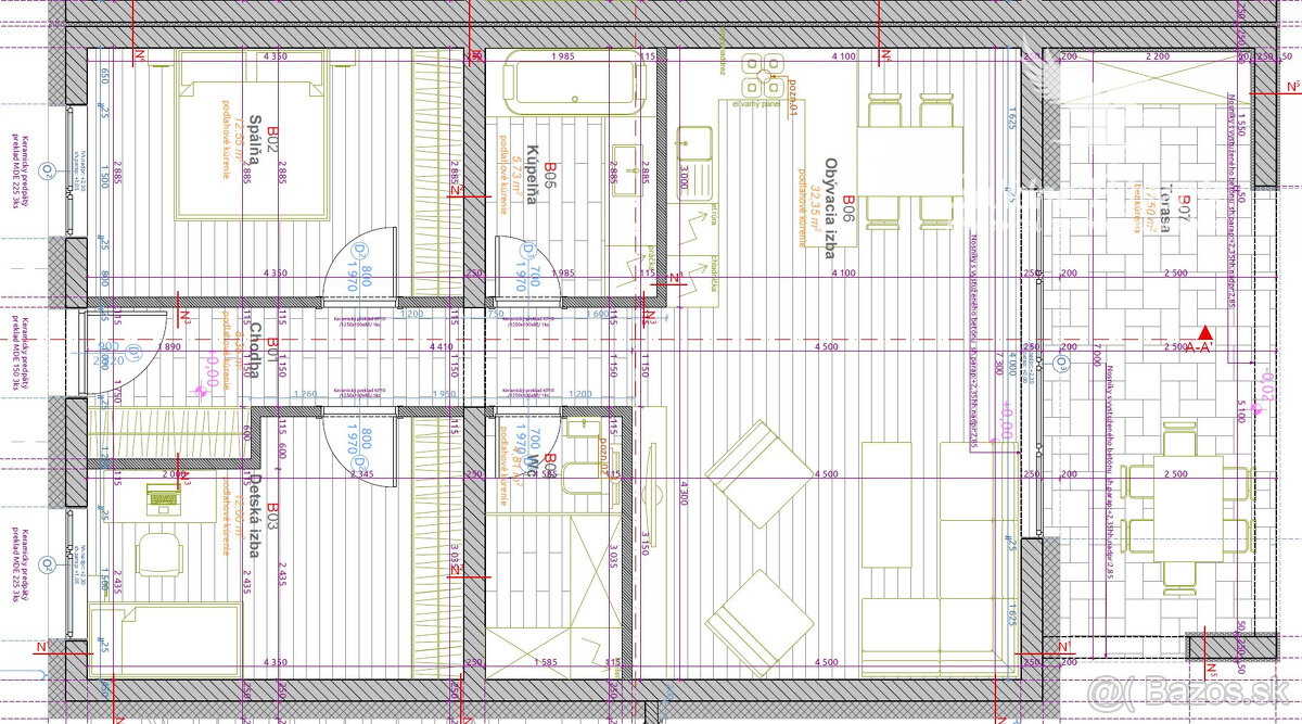 Novostavba 3-izbovéhu bytu v stave ŠTANDARD, 93,32 m2 - 3