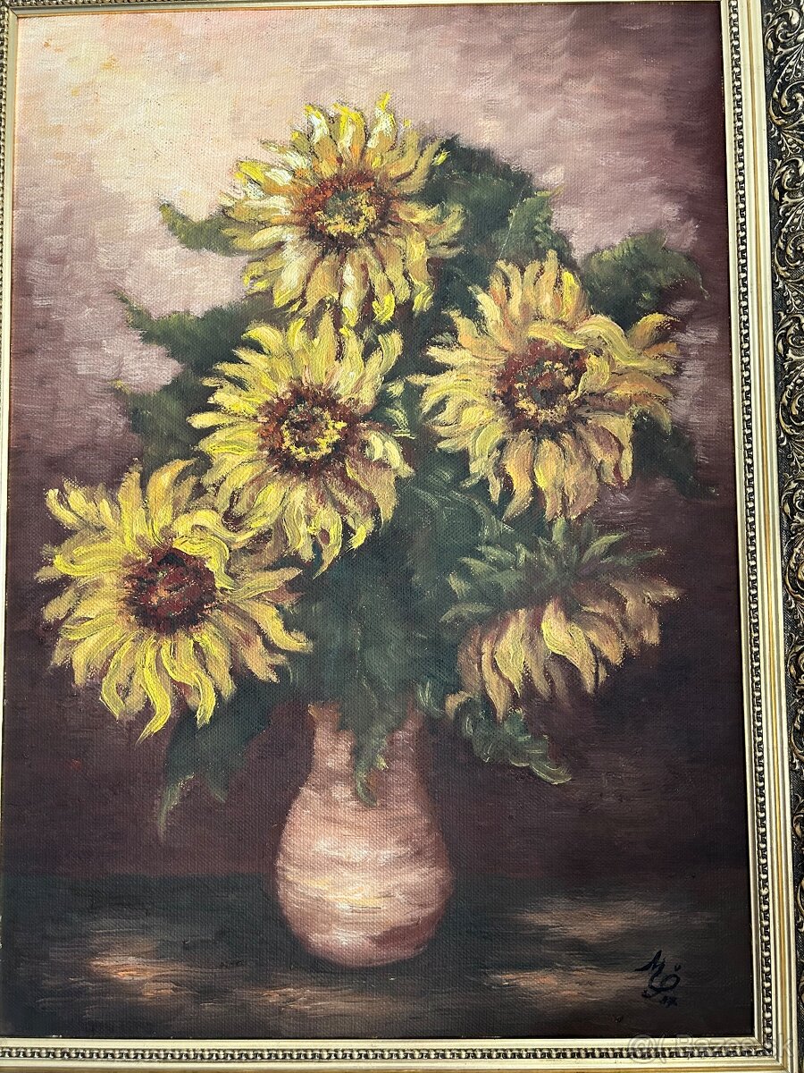 Obraz olejomalba slnečnice - 3