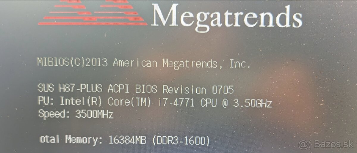 Asus H87-PLUS + i7 4771 + 16GB DDR3 - 3