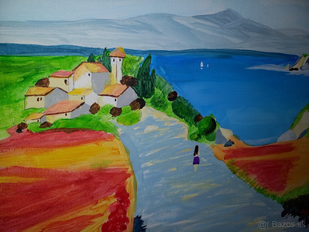 Ručne maľovaný obraz Toskánsko - 3