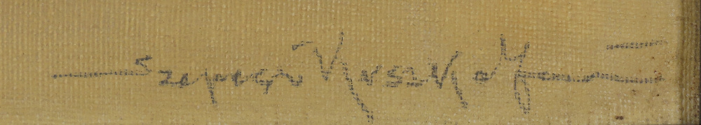 Szepesi-Kuszka Eugen, Domy pri rieke, olej na plátne, 60x80 - 3