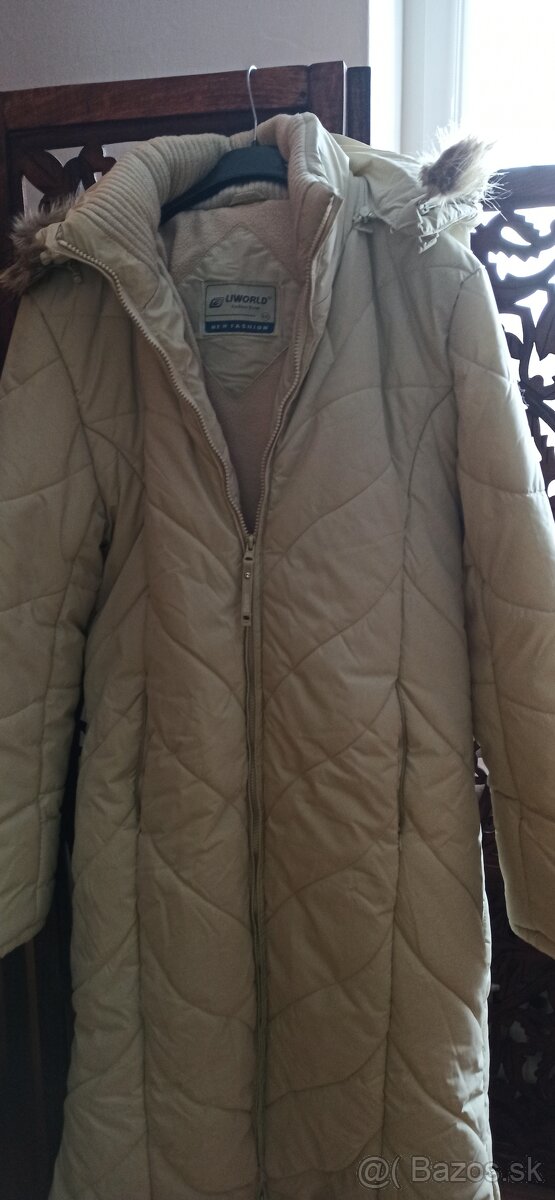 Damska dlha bezova bunda XXL - 3