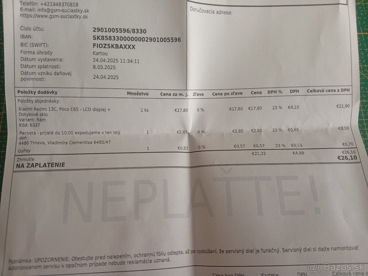 Predam novy display na POCO C65 - 3