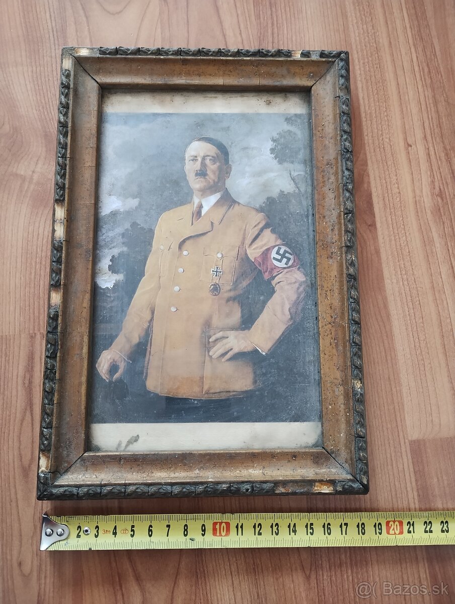 Prodám originální obraz Adolfa Hitlera nalezený na půdě - 3