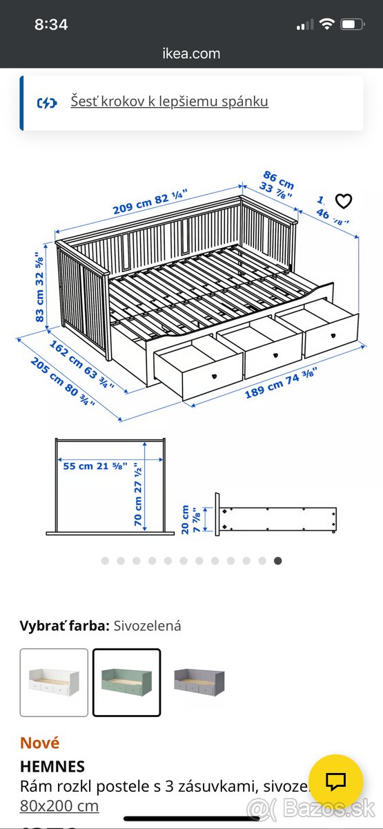 Ikea Hemnes posteľ - 3