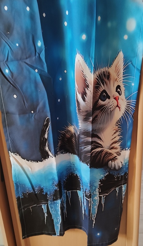 závesy - dekoračky s mačičkami - 3