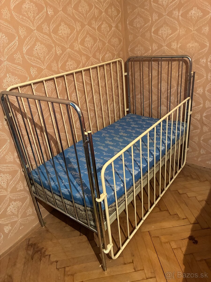 Stará detská postieľka, retro - 3