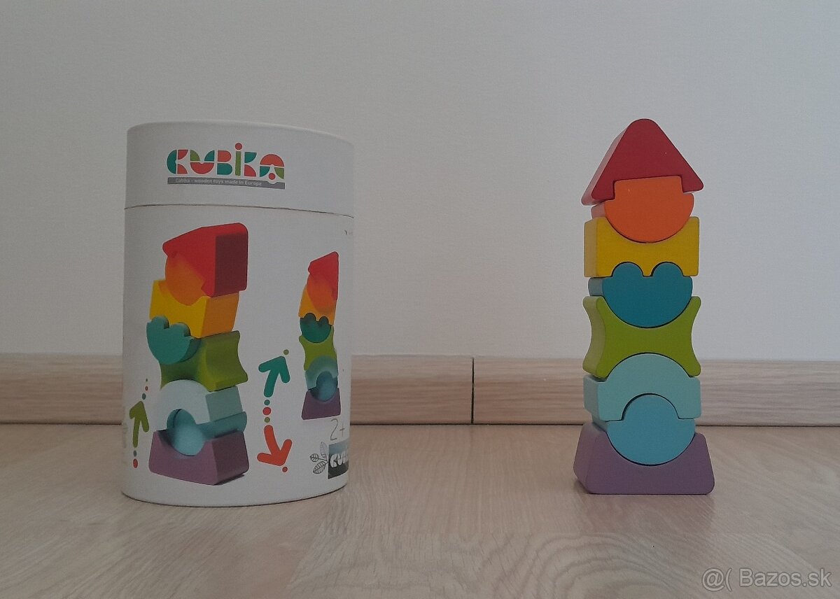 Drevená balančná skladačka Kubi - 3