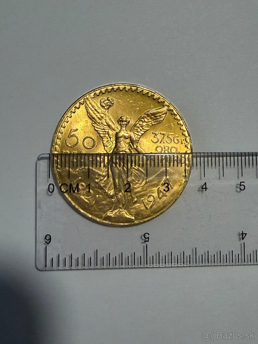 50 Pesos Mexico 1821-1947 37,5g ORO PURO - 3
