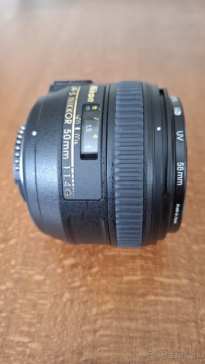 Predám Nikkor 50mm f/1.4G AF-S + UV filter - 3