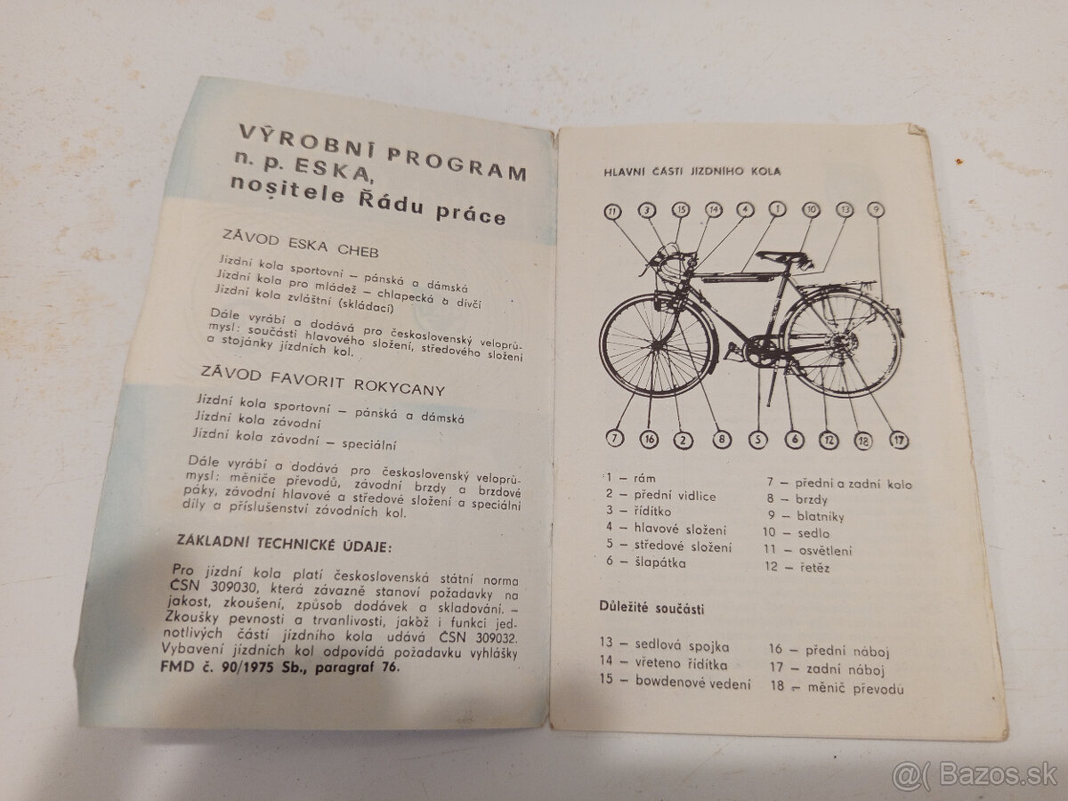 predám manuál na bicykel ESKA - 3
