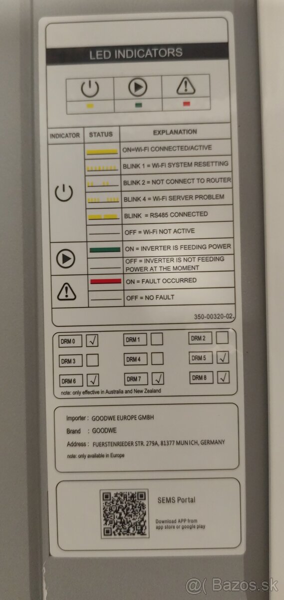 Goodwe menič 1f 3000 XS - 3