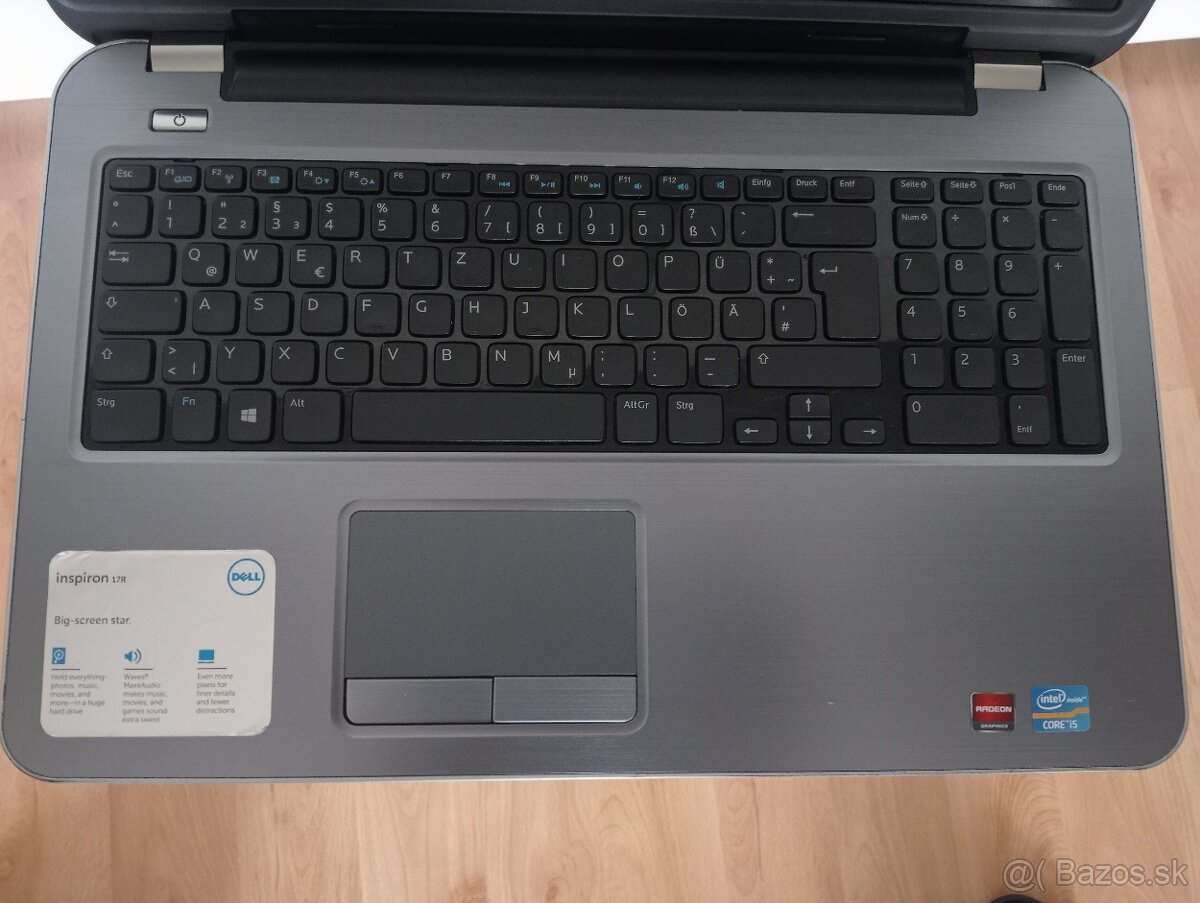 Dell inspiron 17R , Intel core i5 , 8gb ram , 256gb ssd - 3