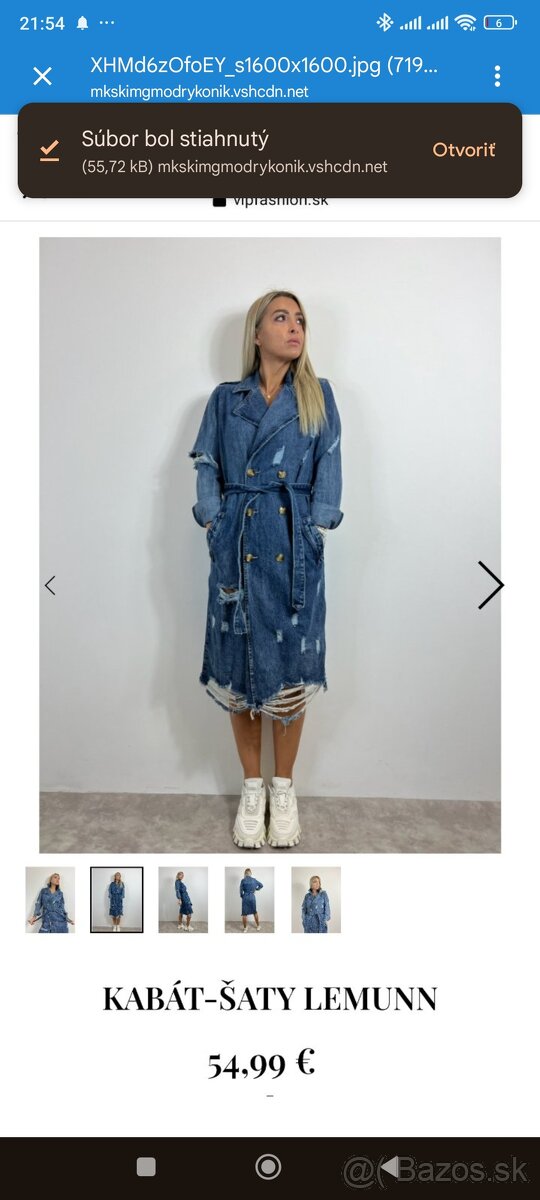 Dámsky riflovy kabát - 3