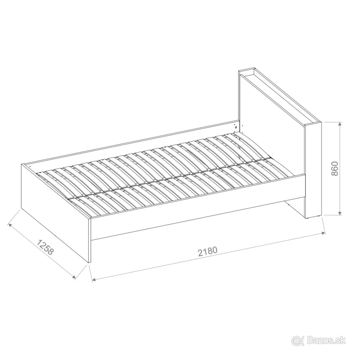 Posteľ s roštom FARGO 120cm - 3