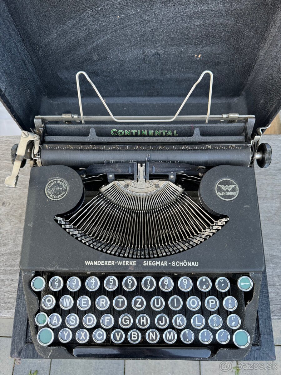 VINTAGE KUFRÍKOVÝ PÍSACÍ STROJ CONTINENTAL - 3
