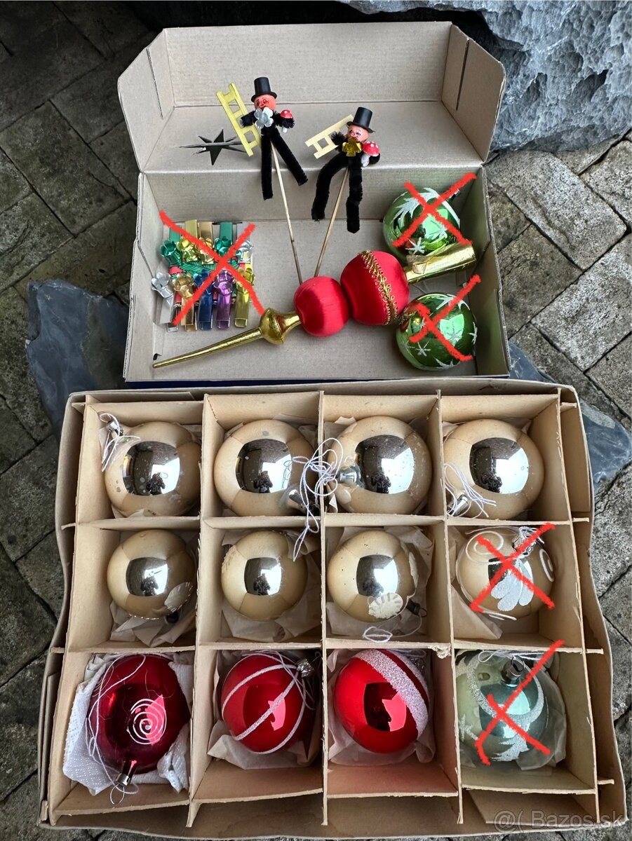 retro vianočné ozdoby, stojany na stromček - 3