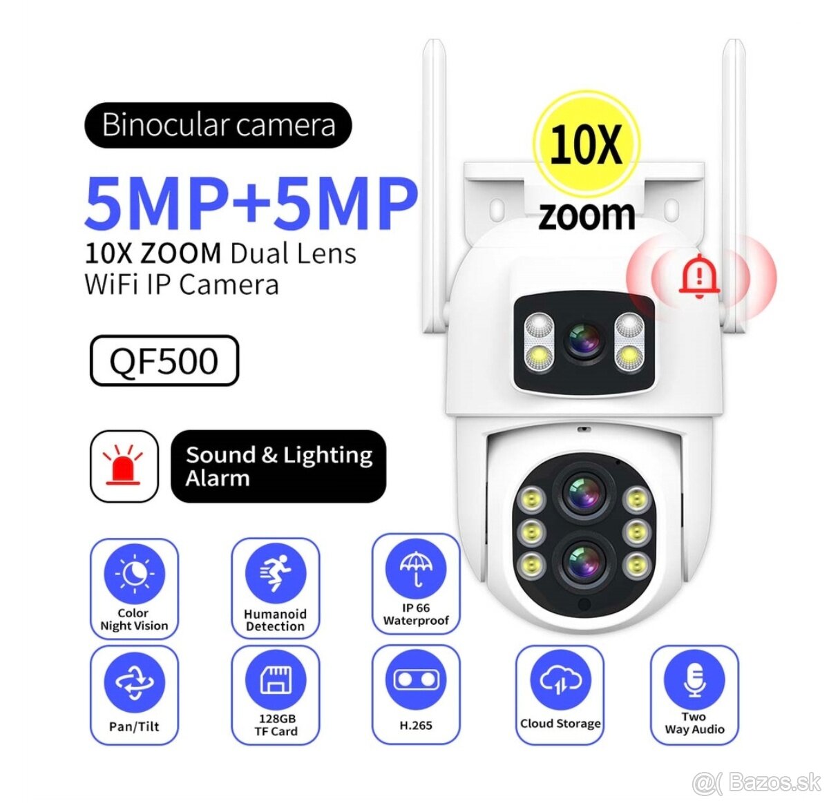 Wifi vonkajšia kamera 10MP, 10x zoom, Nová - 3