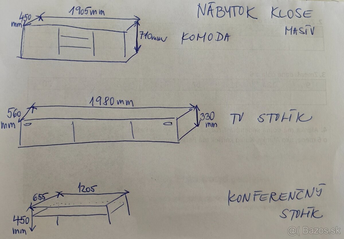 Nemecký nabytok 3ks Klose - 3
