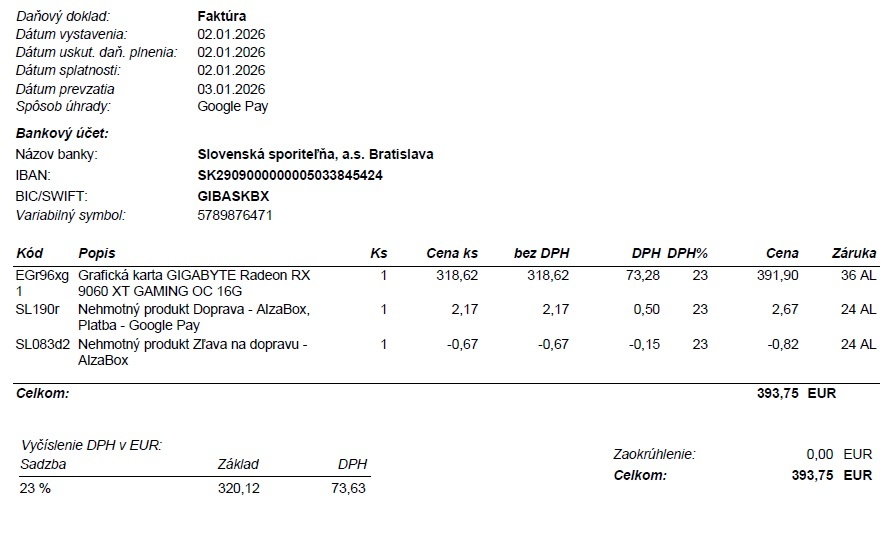 Grafická karta GIGABYTE 9060 XT 16GB 128-bit - 3