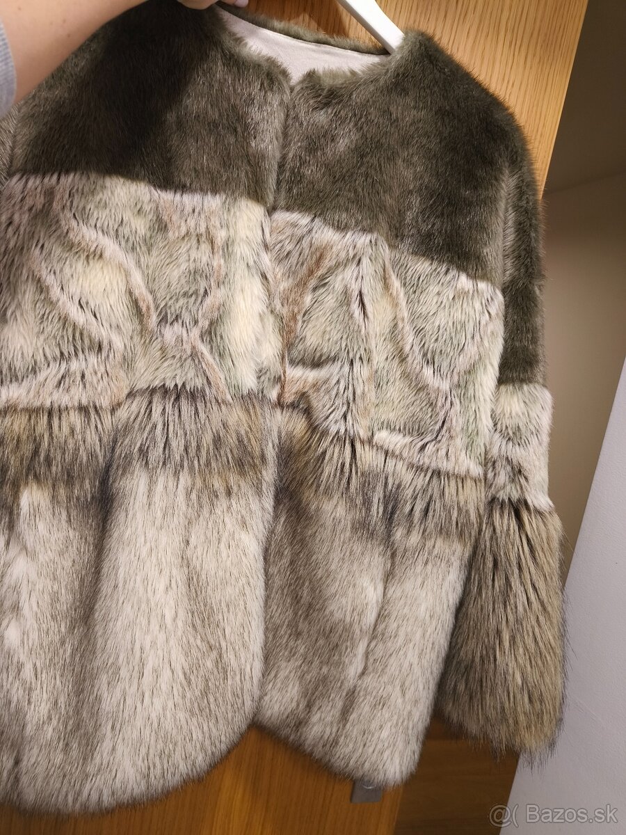 Zara ,Bunda kožuch z umelej kožušiny - 3