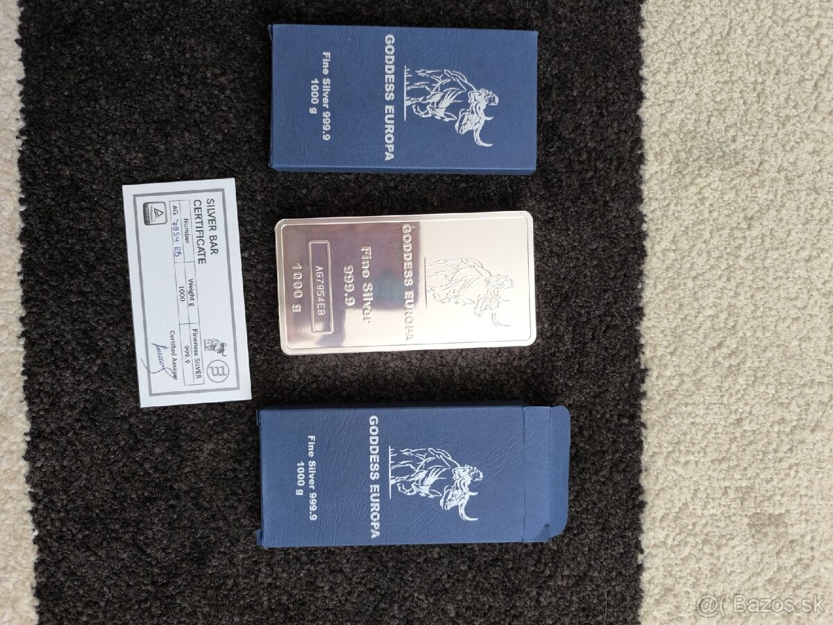 Investičné striebro, tehličky 1000 g. - 3