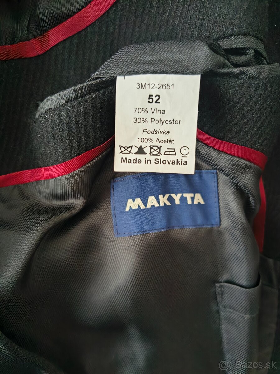 Pánsky čierny kabát Makyta - 3
