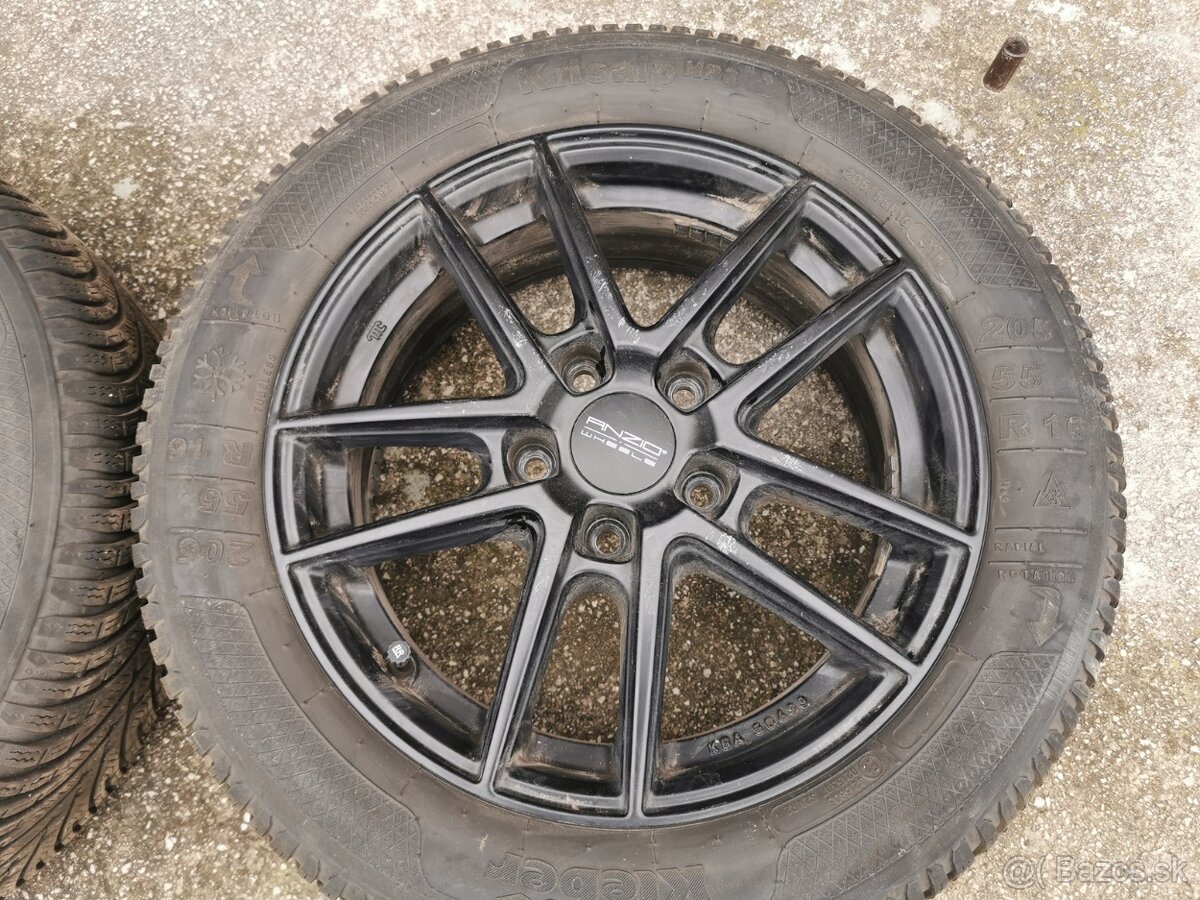 2 r. sada 7mm - elektrony+zimne, 205/55/R16, 5x114,3 - 3