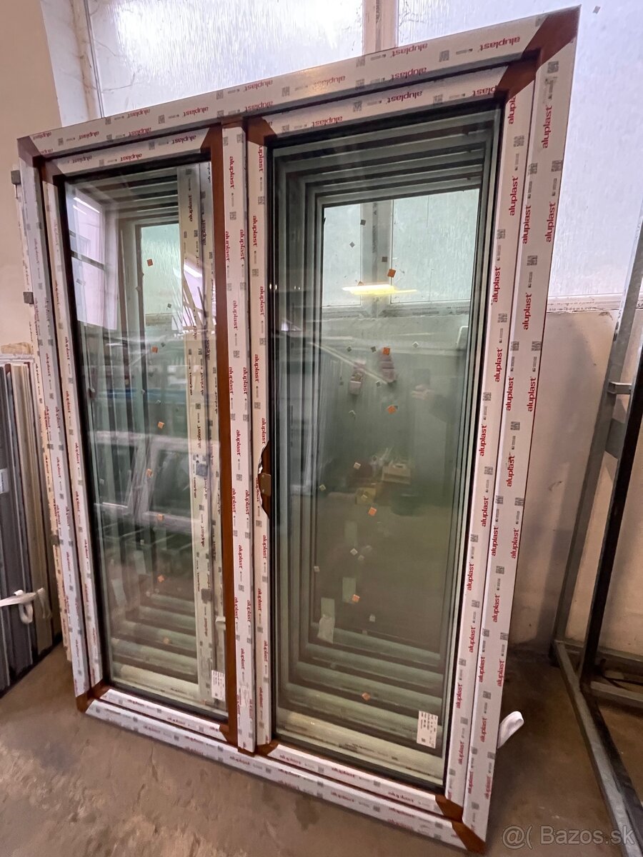 Plastové okná zlatý dub/biela, nové - 3
