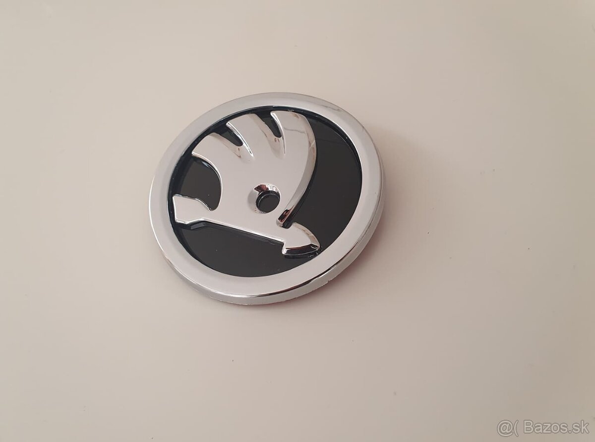Škoda znaky chrómové 90mm a 80mm - 3