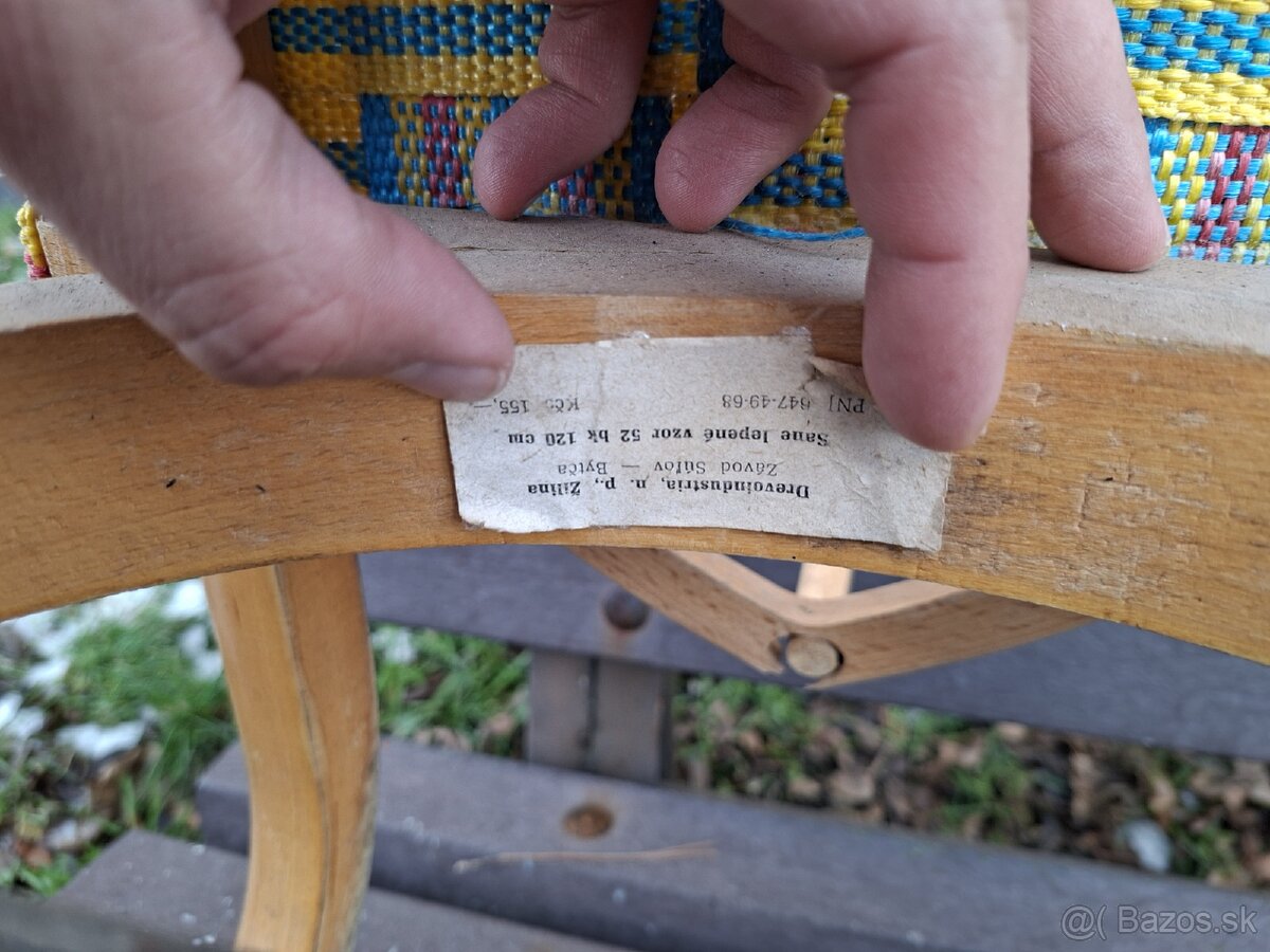 Drevené sánky s operadlom - 3