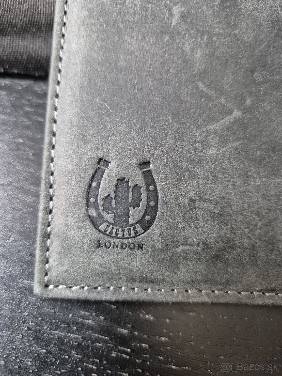 Kozena dokladovka, cierna RFID secure - 3