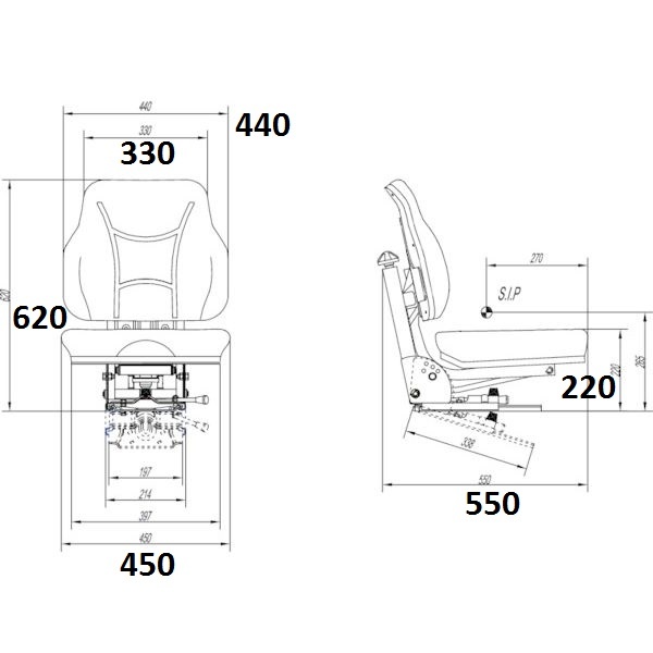 sedadlo pre šoféra uni - 3