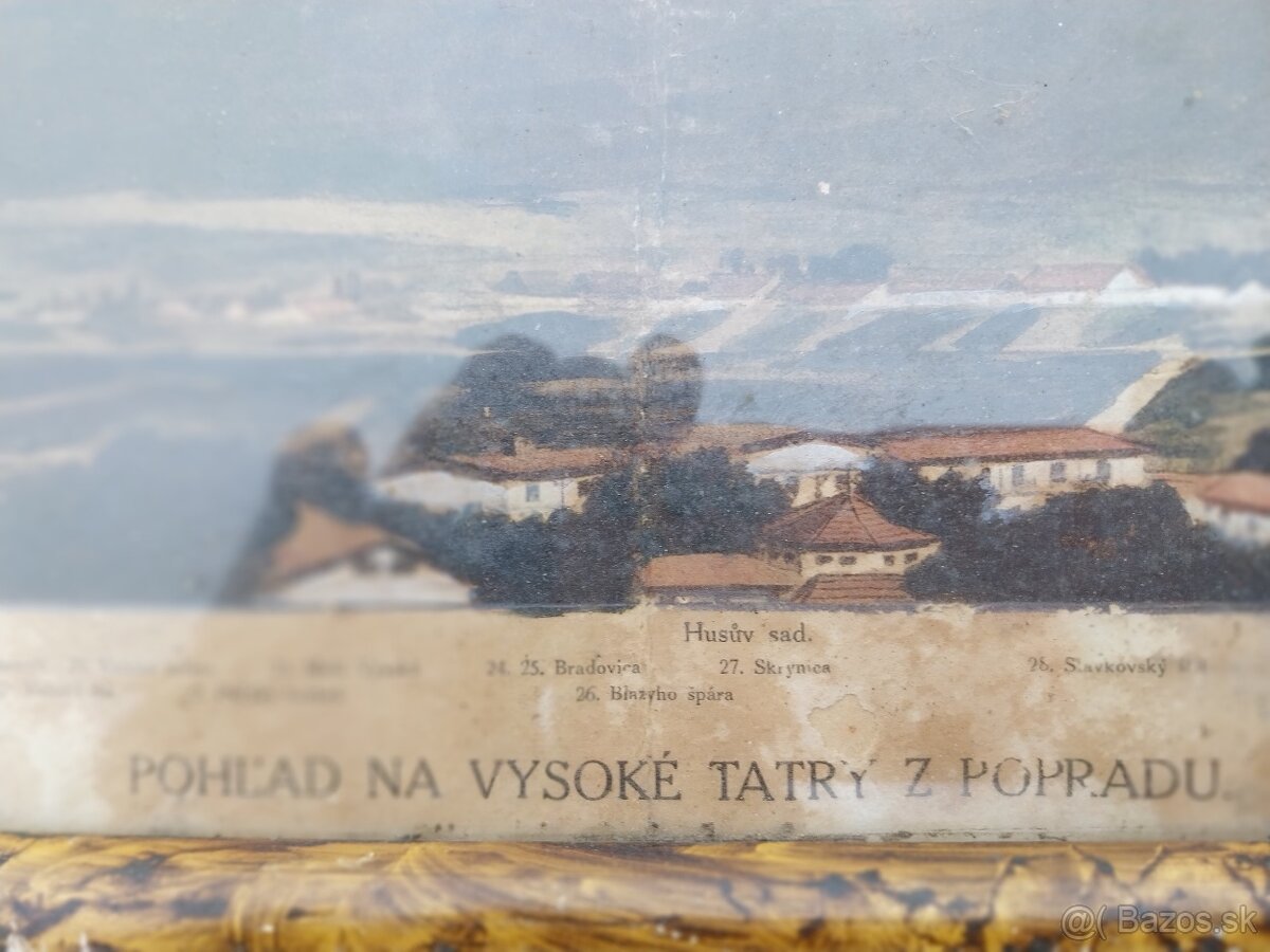 Obraz " Pohľad na Vysoké Tatry z Popradu" z roku 1950 - 3