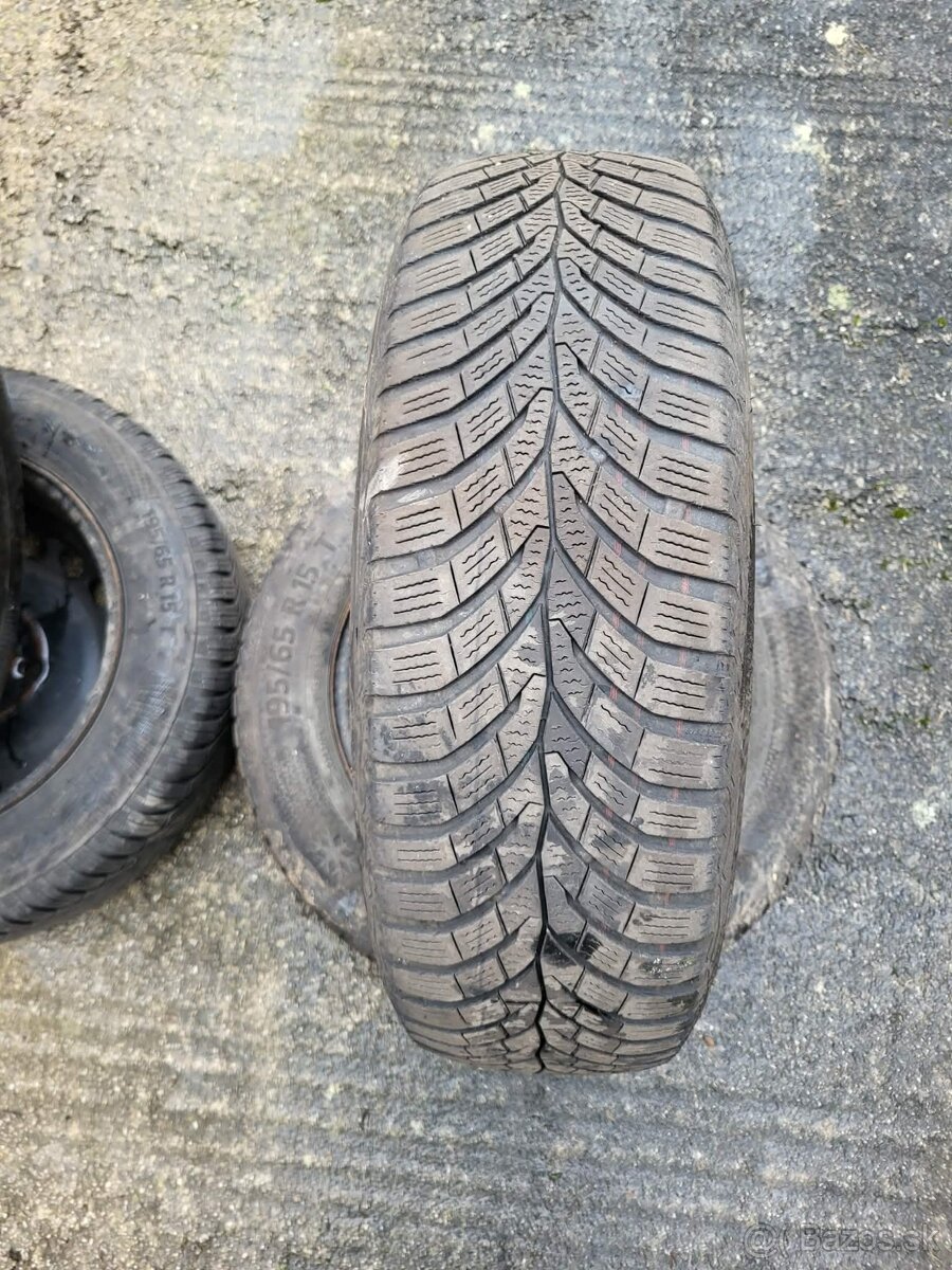 Predám zimné pneumatiky 195/65 r15 na diskoch - 3