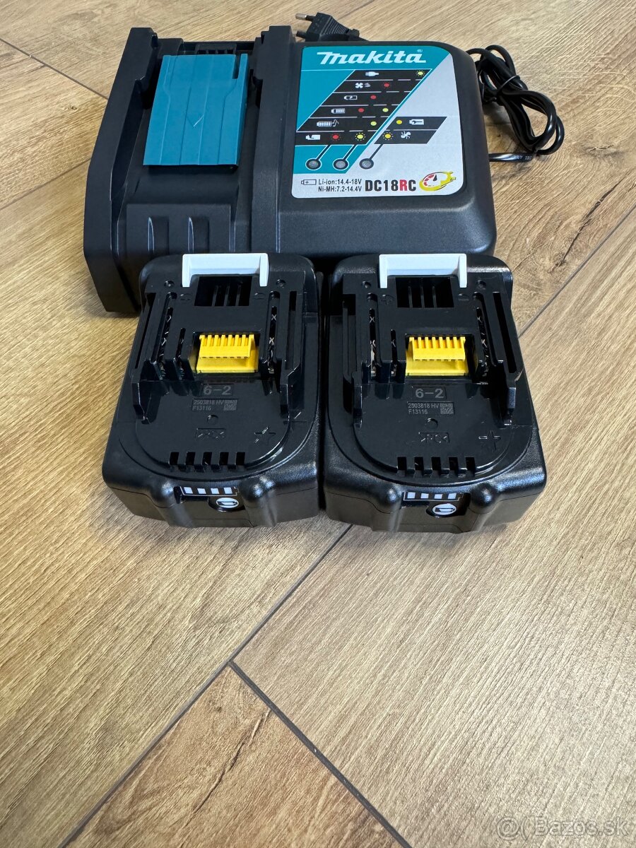 Makita DC18RC + 2x BL1860B 6.0Ah - 3