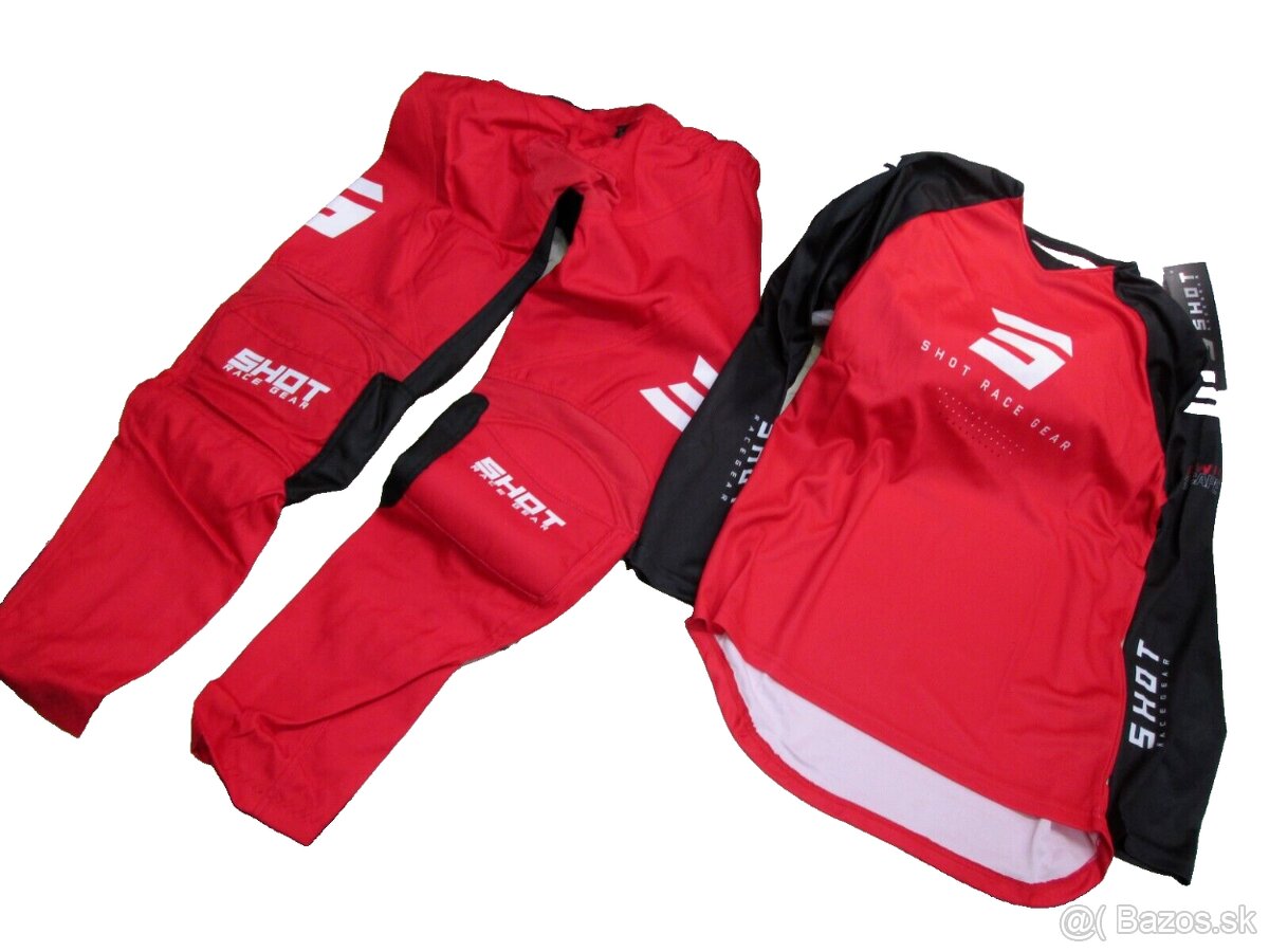 Detský komplet pre minicross shot červený - 3
