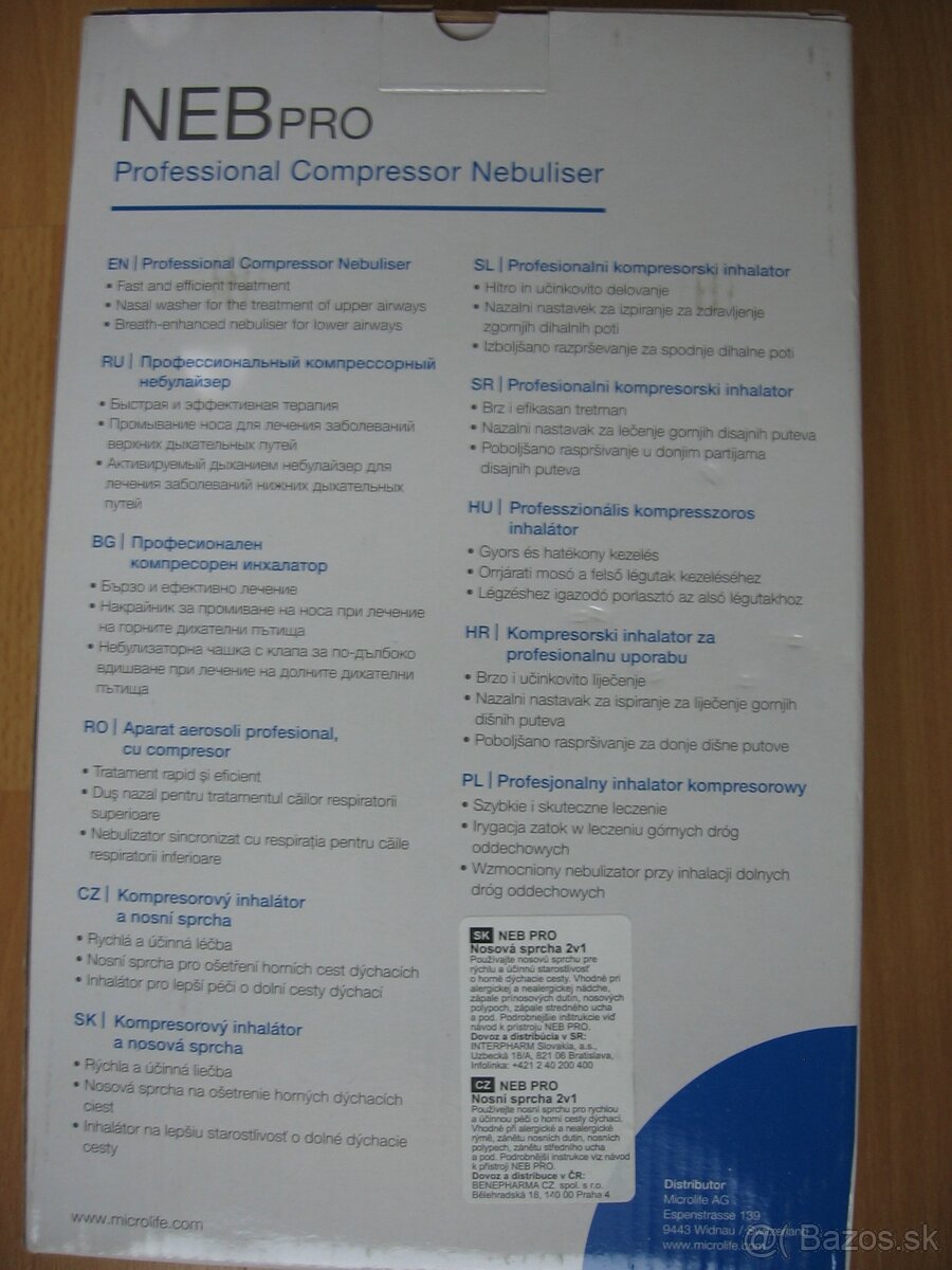 Microlife kompresorový inhalátor NEBPro 2v1 párkrát použitý - 3