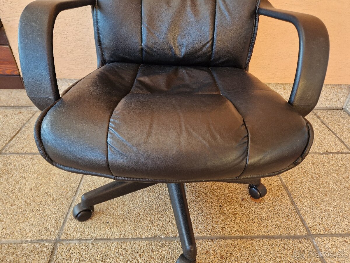 Kancelárska stolička kožená - 3