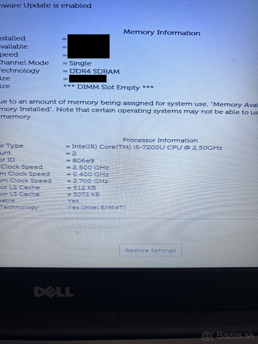 Dell Inspiron 5567 - i5 7.gen - 3