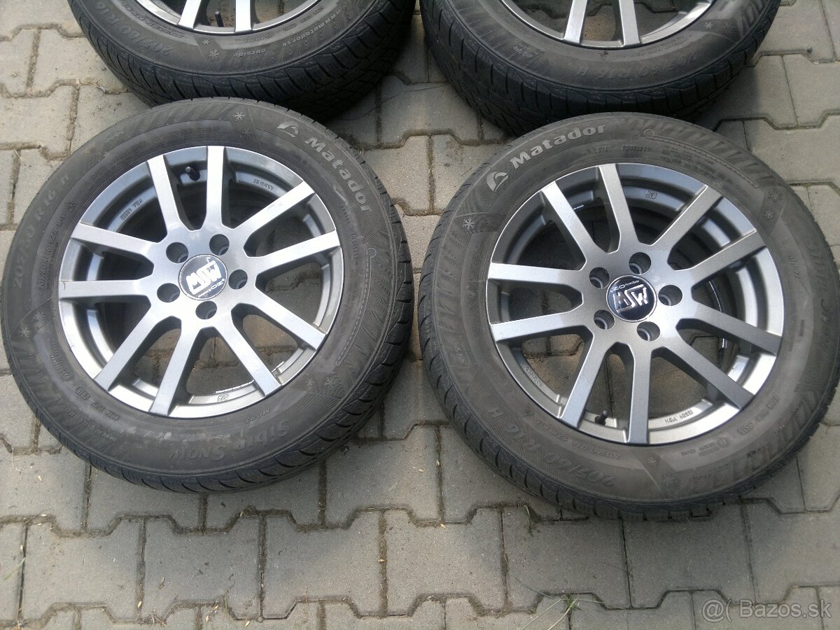 Elektrony MSW OZ SHARAN 5x112 r16, zimné pneu. 205/60 r16 - 3