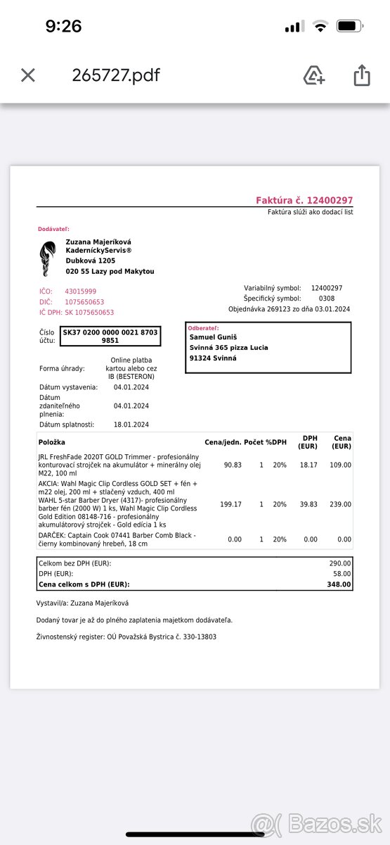 Predám Wahl Magic Gold - 3