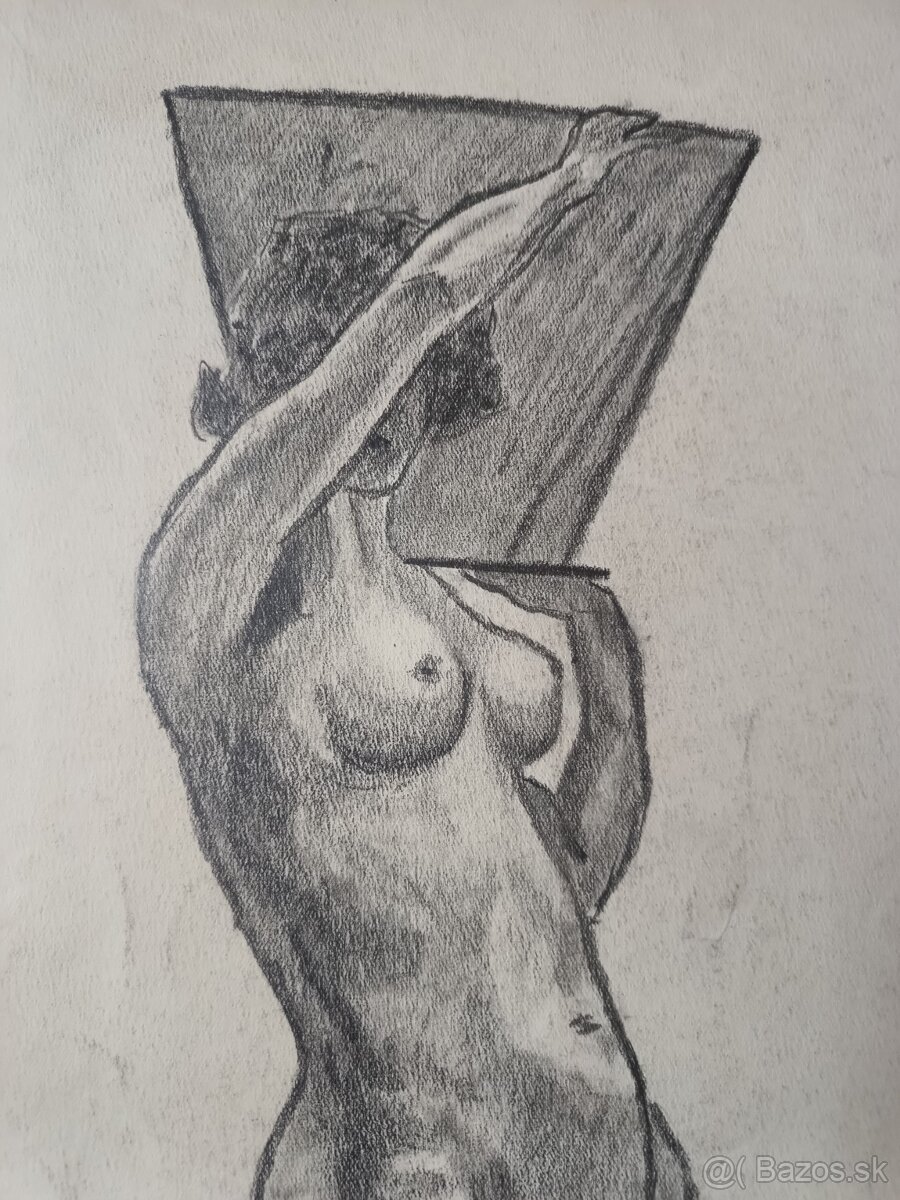 Kresba: Art Deco Akt, Viedeň, 1925 - 3