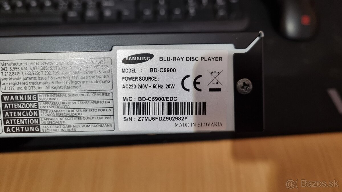 3D BlueRay BD-C5900 Samsung - 3
