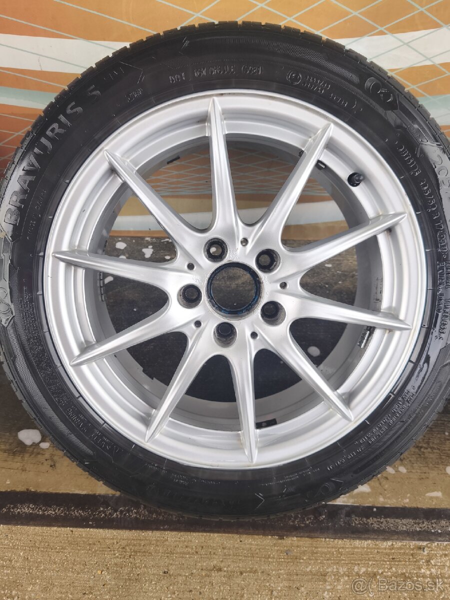 Elektróny R17 5x112 na letných pneu 205/50 Barum Bravuris 5 - 3